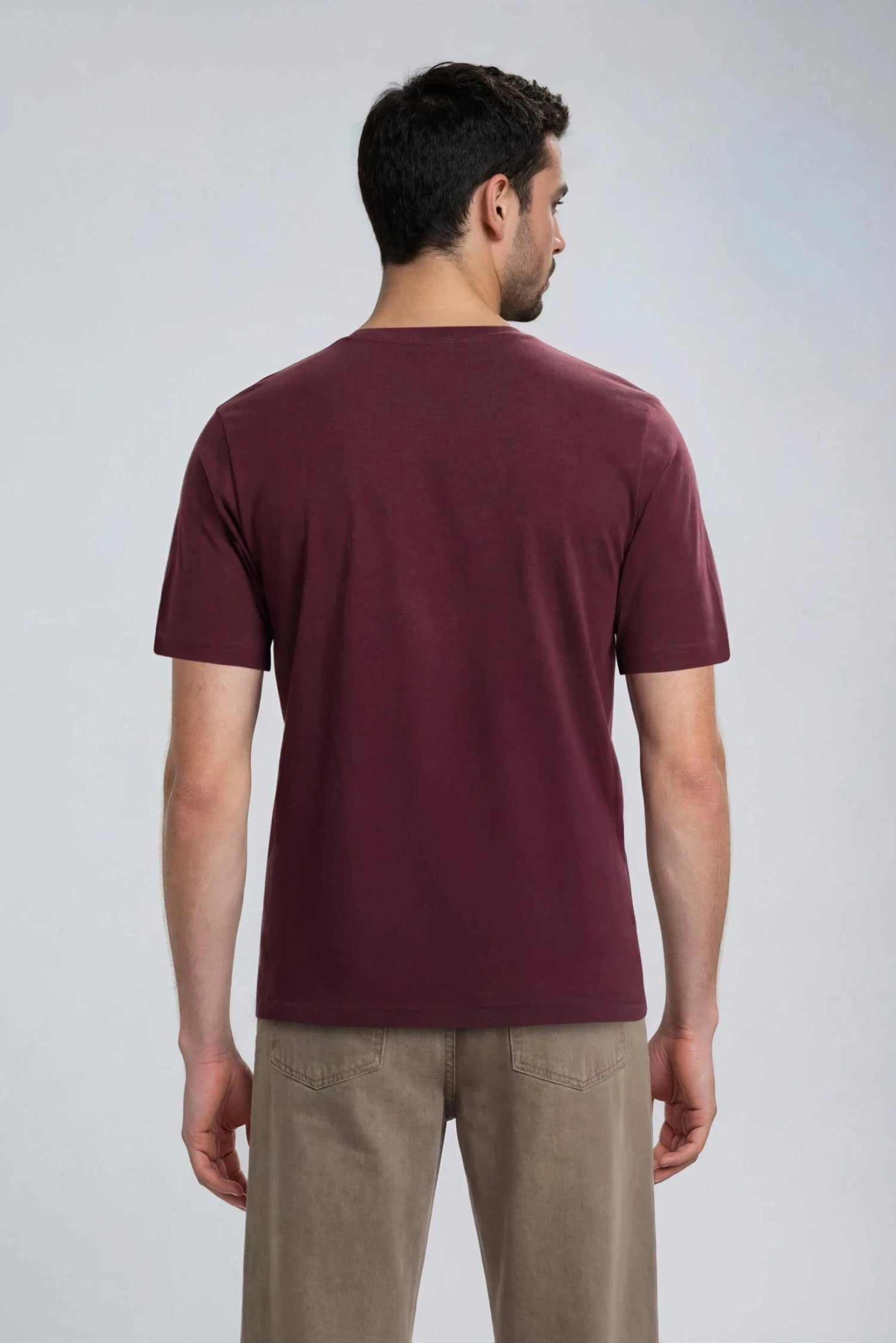 Organic Basic T-shirt, Bordeaux