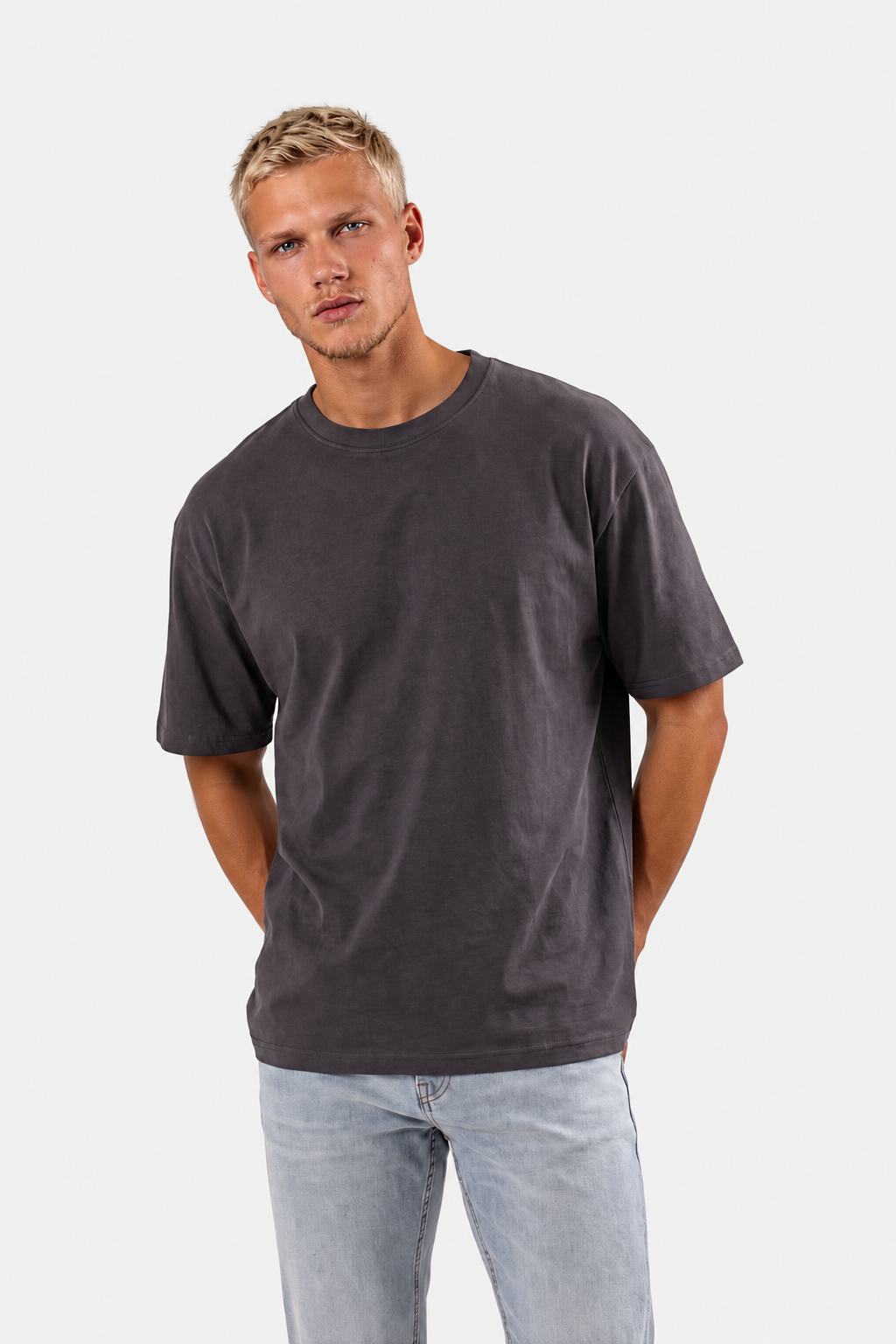 Box Fit T-shirt, Mørkegrå