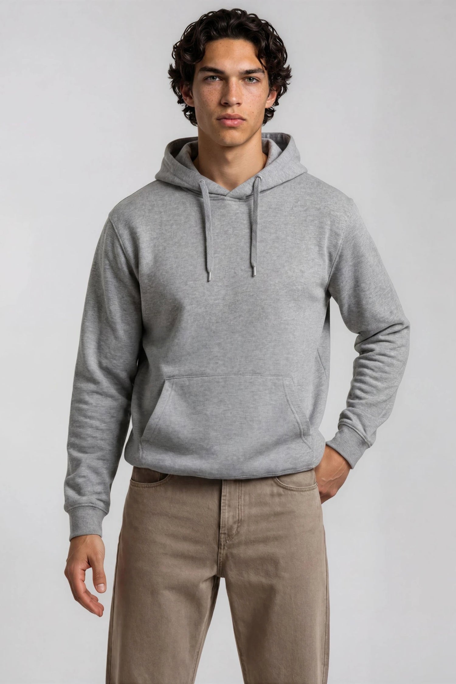 Hoodie Essential, Light Grey