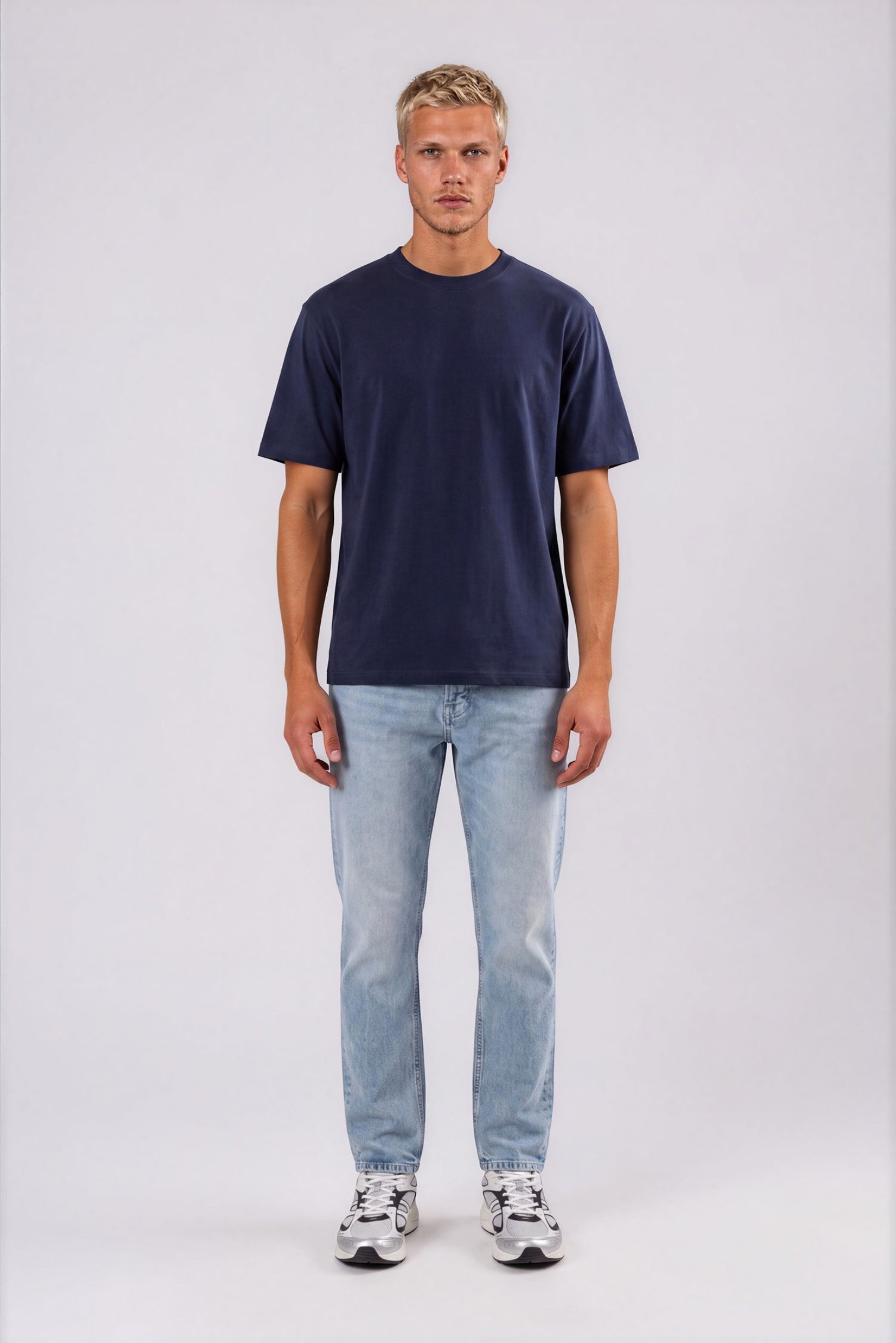 Box Fit T-shirt, Navy Blue