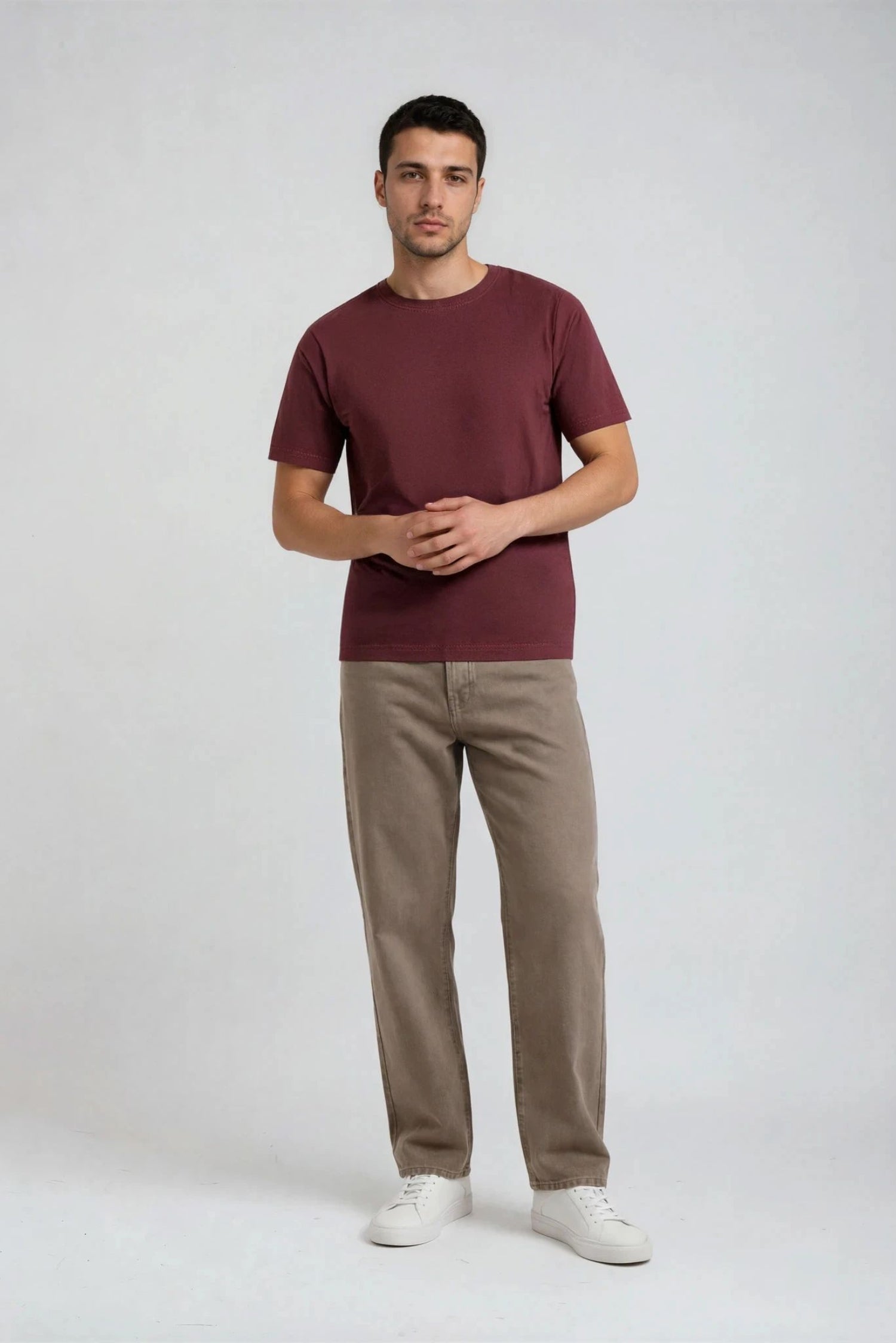Organic Basic T-shirt, Bordeaux