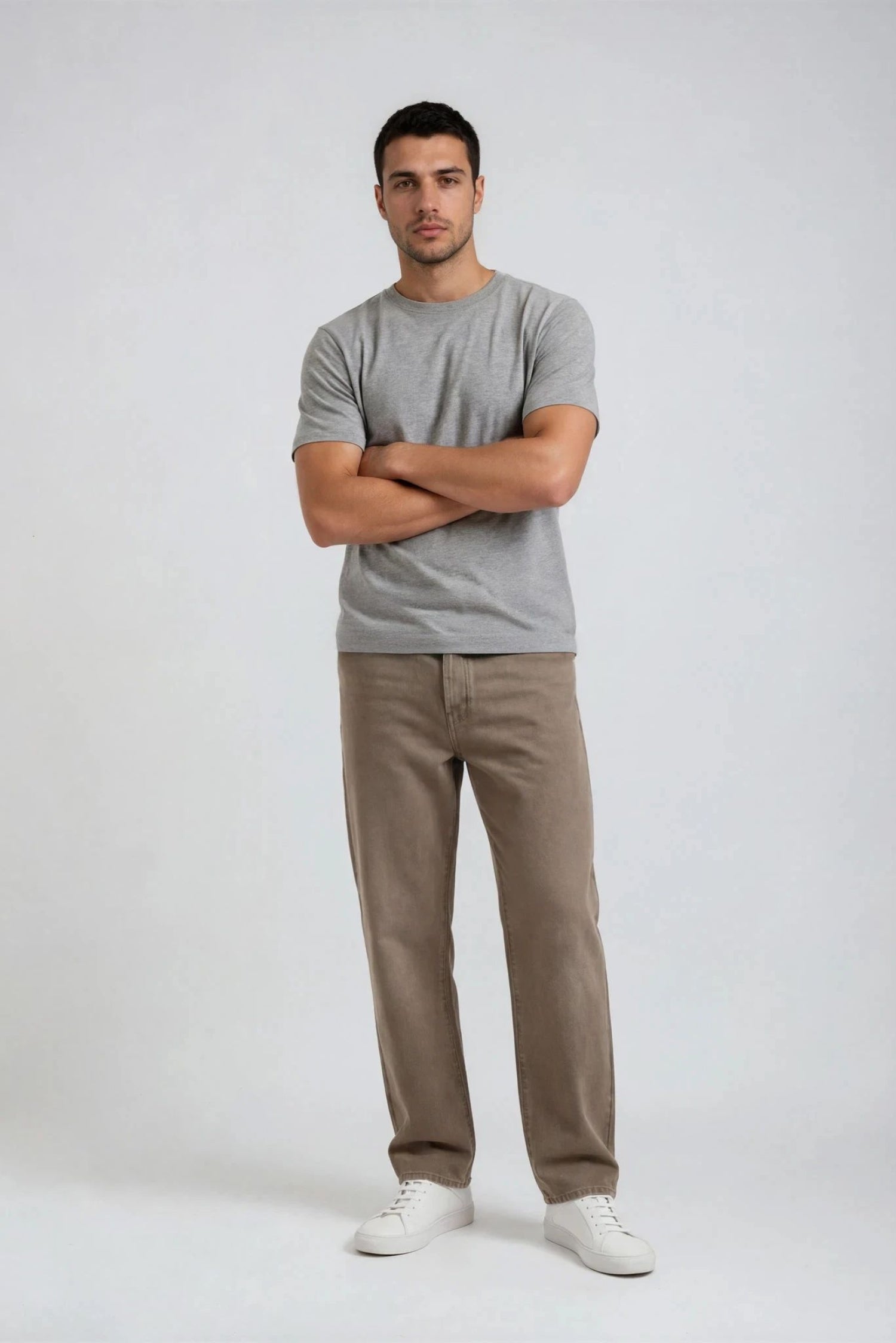 Organic Basic T-shirt, Lysegrå