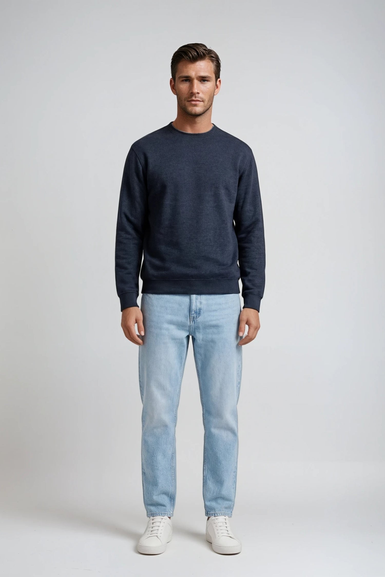 Sweatshirt Classic, Heather Navy